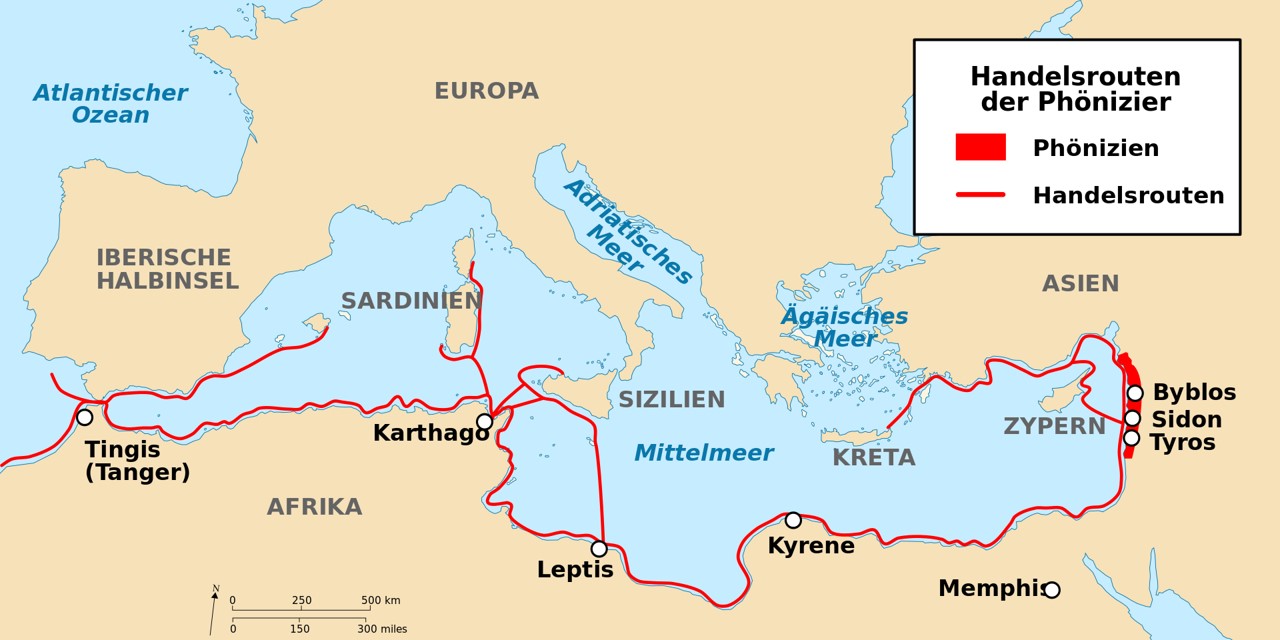 Phönizier Handelsrouten